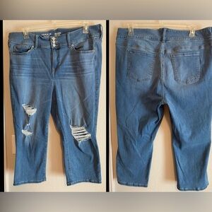 Torrid Distressed Crop Super Soft Jeggings